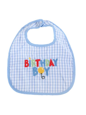 Lil Cactus Blue Gingham "Birthday Boy" Bib (STHE)