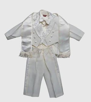 Isaac Mizrahi 156 White Christening Tux with Cross