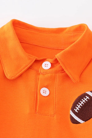 Honeydew 119524 Orange Football Embroidery Polo