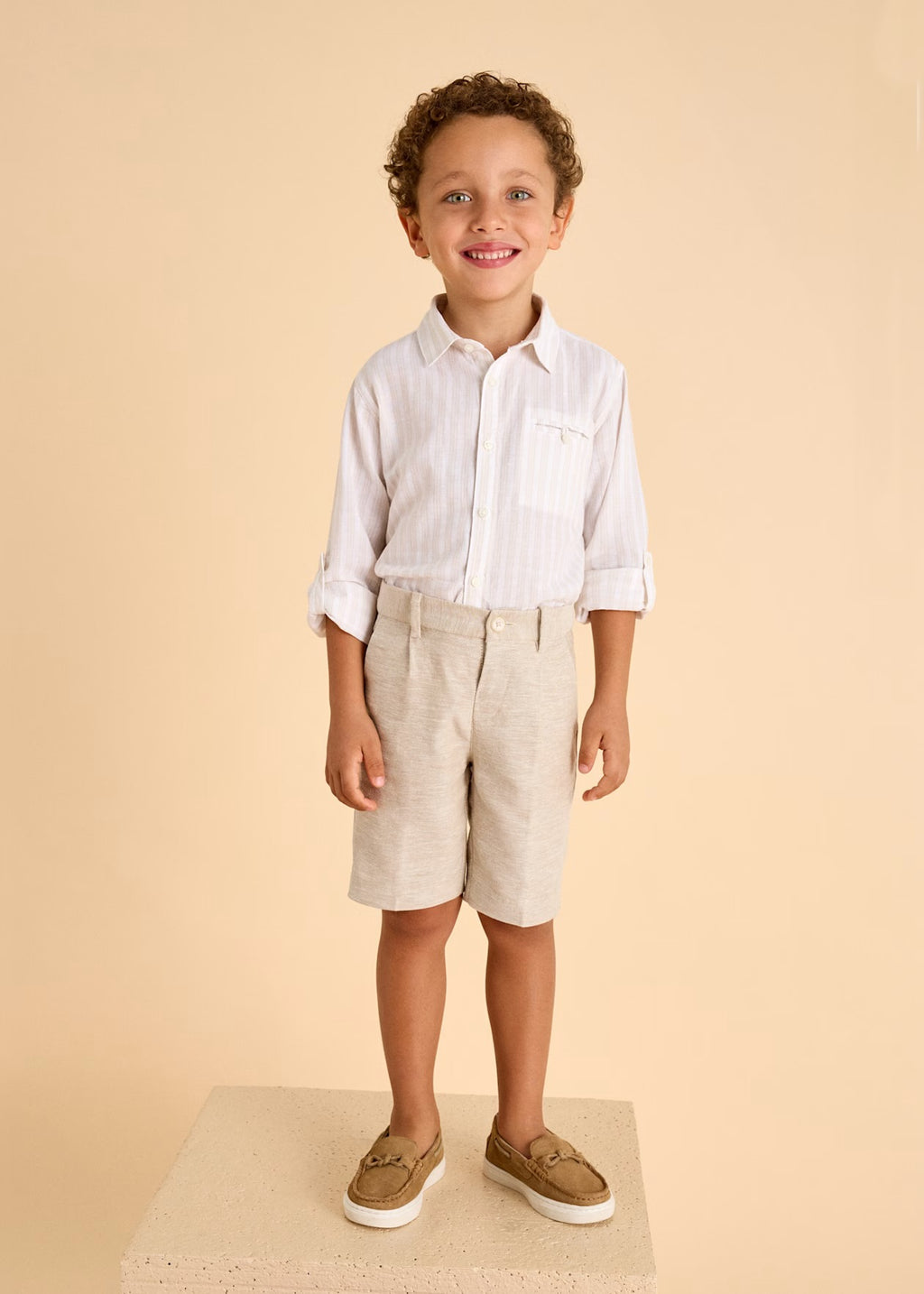 Mayoral 3217-054 Khaki Linen Shorts (HE)
