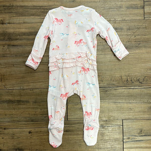 Angel Dear Pink Footie with Horses (HE)