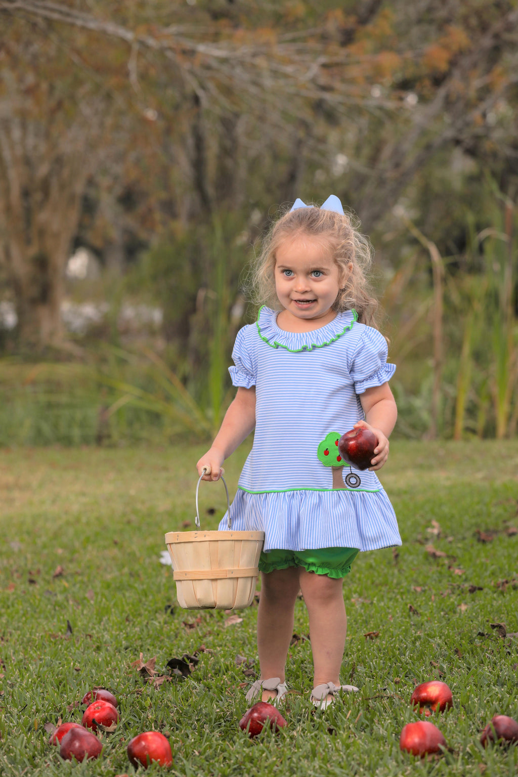 Trotter Street Kids Apple Tree & Tire Swing Bloomer Set TSK-00713(HE)