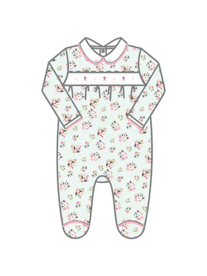 Magnolia Baby Aurora's Classics PK Smock Collar Printed Footie