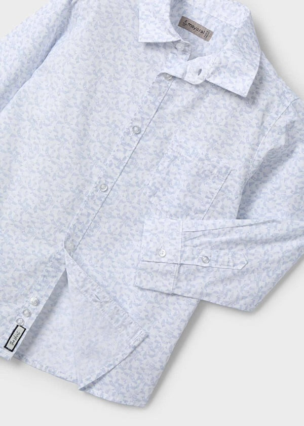 Mayoral 3117-034 Blue Print Dress Shirt (HE)