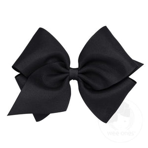 Wee Ones MKB Mini King Classic Grosgrain Girls Hair Bow (Plain Wrap)
