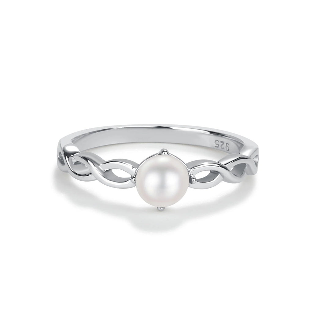 Cherished Moments Sterling Silver Pearl Baby Ring with Twisted Band for Little Girls