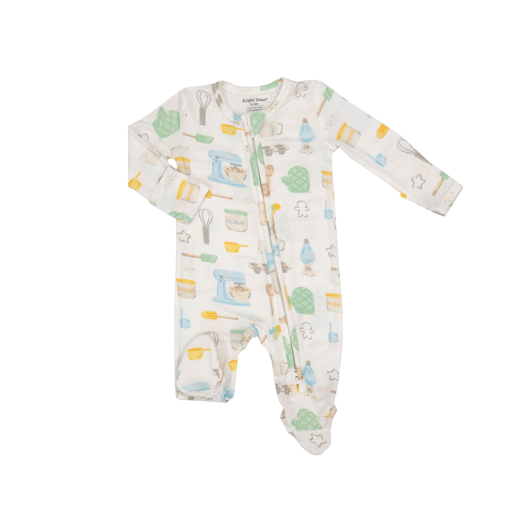 Angel Dear 651F3BAT1 Baking Tools 2 Way Zipper Footie Bamboo (HE)