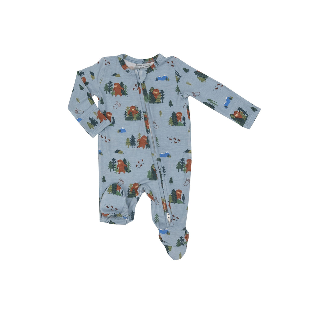 Angel Dear 651F3BIG1 Bigfoot Bamboo 2 Way Zipper Footie (STHE)0/3M