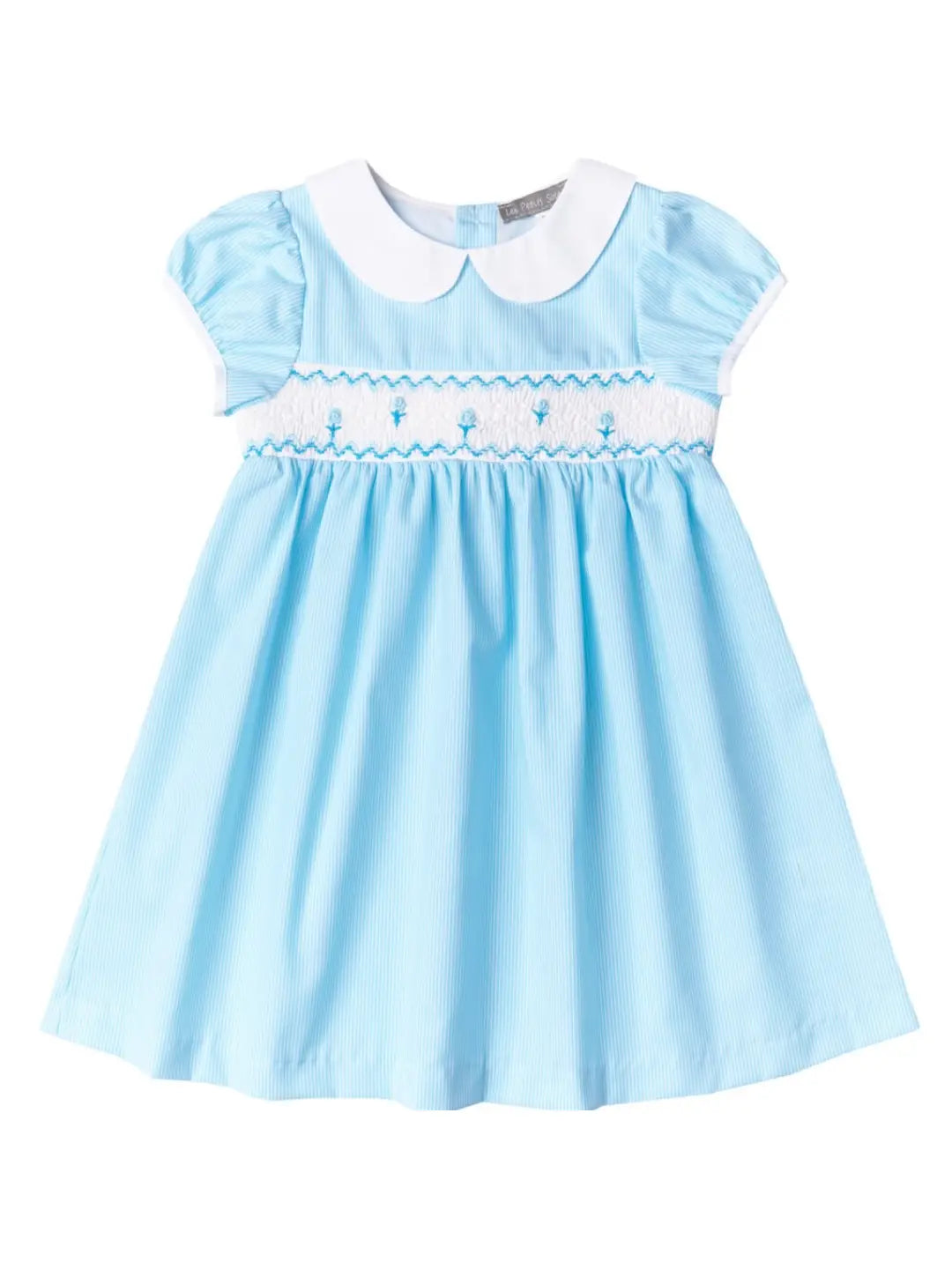 Les Petits Soleils Blue Smocked PSNP151 Peter Puff Sleeve Dress (HE) Poppeas, LLC Les Petits Soleils Blue Smocked PSNP151 Peter Puff Sleeve Dress (HE) Poppeas, LLC