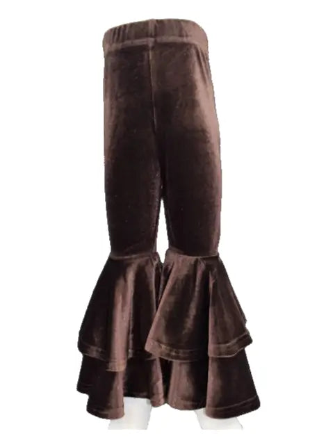 ML Kids Brown Velour Bells LG0038 (STHE)
