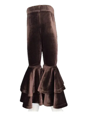 ML Kids Brown Velour Bells LG0038 (STHE)