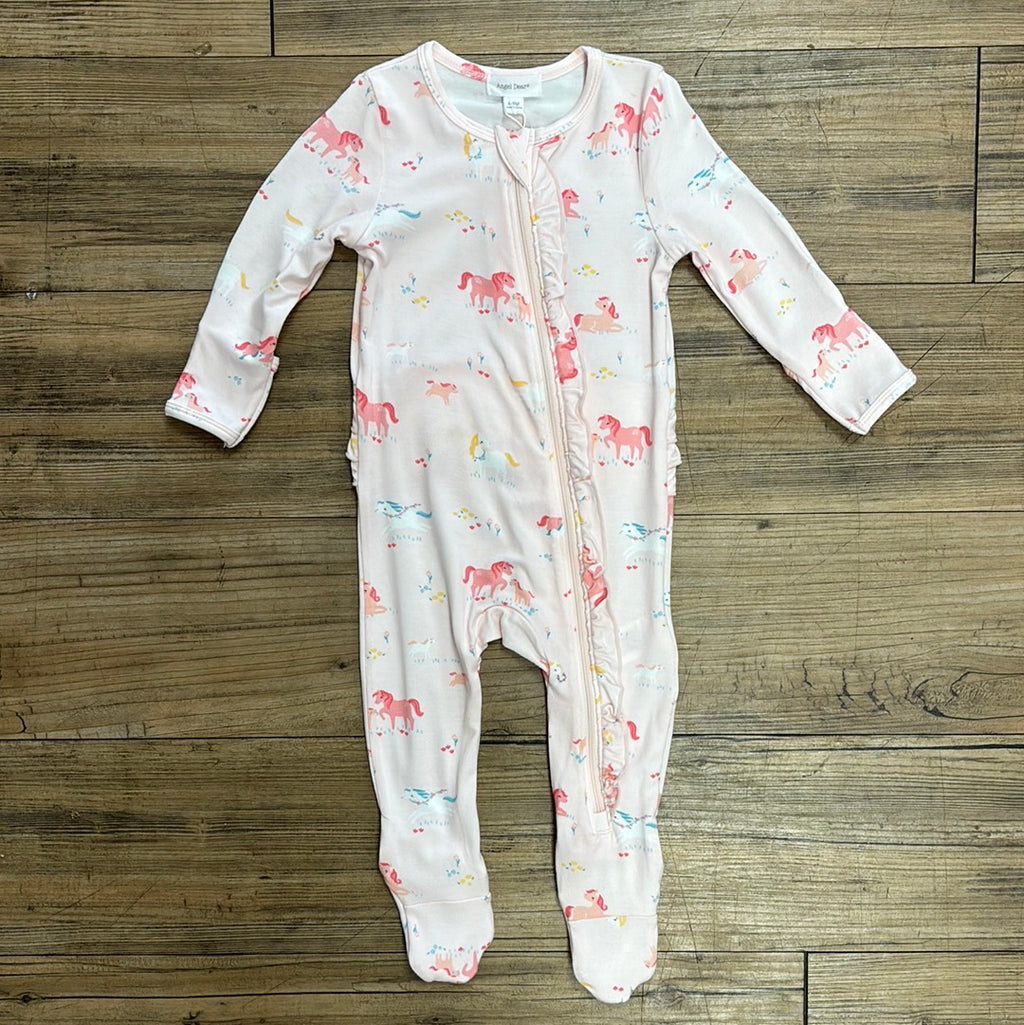 Angel Dear Pink Footie with Horses (HE)