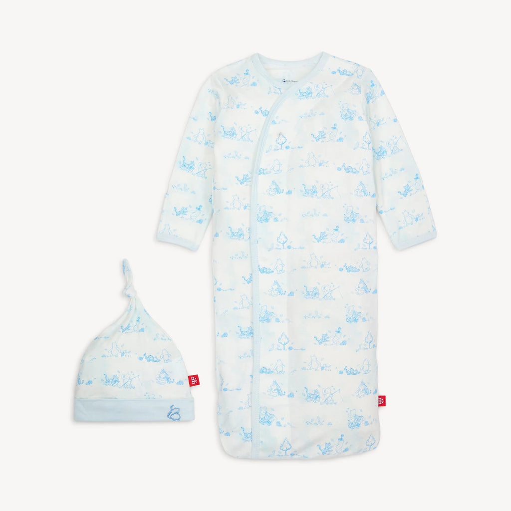 Magnetic Me Pooh in the Woods BLUE Gown & Hat Set (HE)
