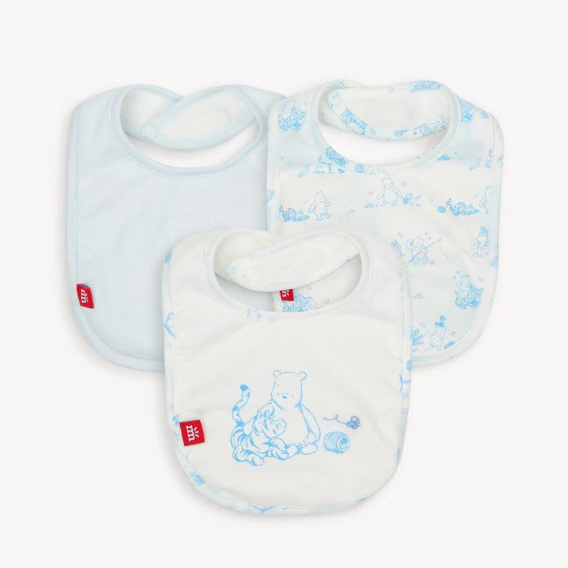 Magnetic Me Pooh in the Woods 3 Pack BLUE Bibs (HE)