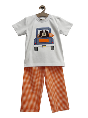Banana Split F23-327 Orange Hound Boys Pants Set (STHE)