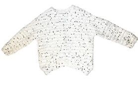 M L KIDS FT0183 WHITE SEQUIN SWEATER