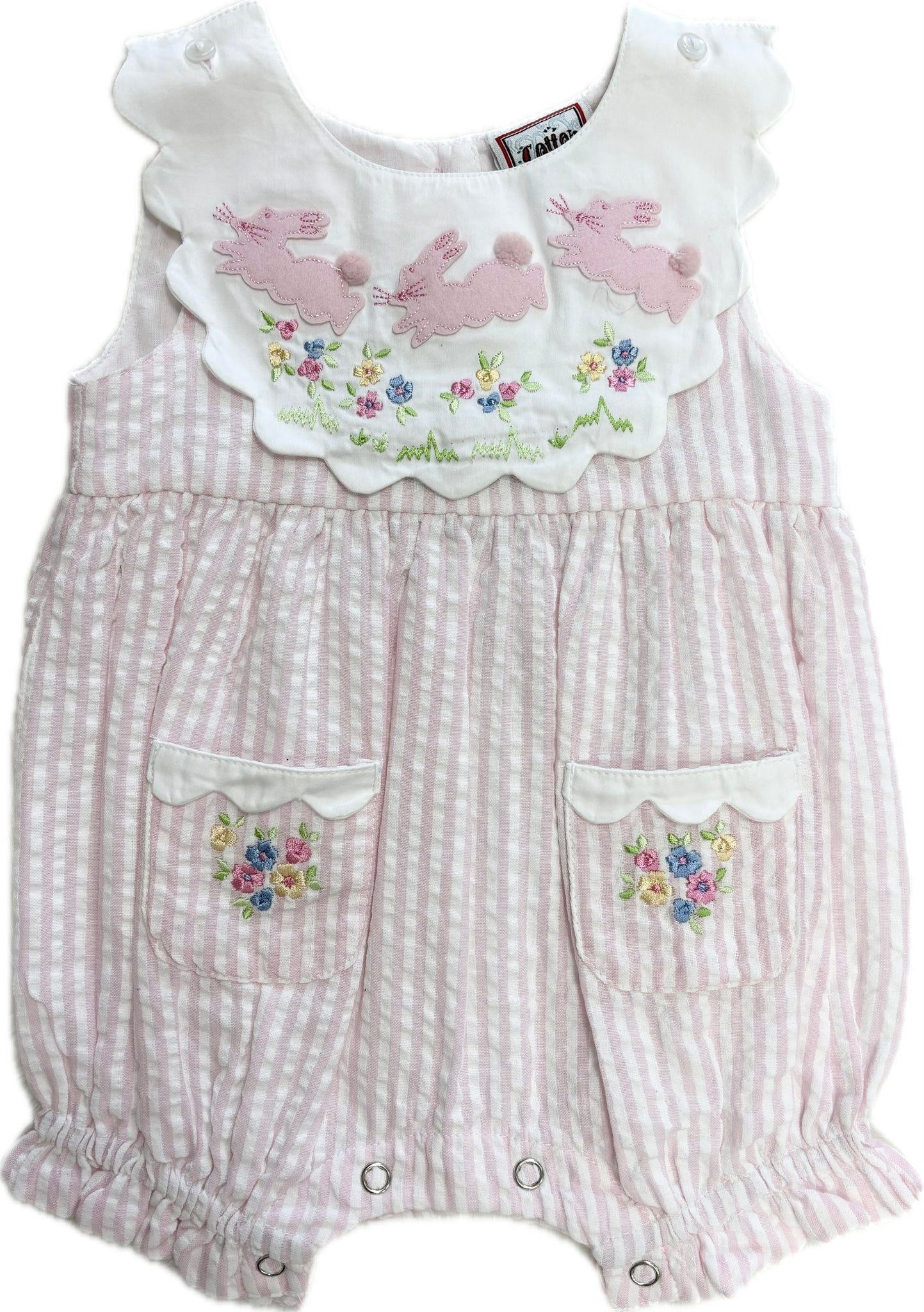 Cotton Kids Bunny Reversible Collar Romper (HE)