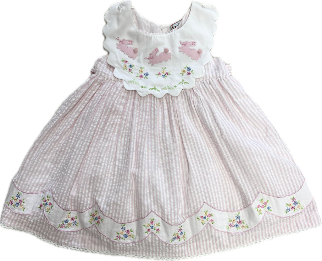 Cotton Kids Bunny Reversible Collar Dress