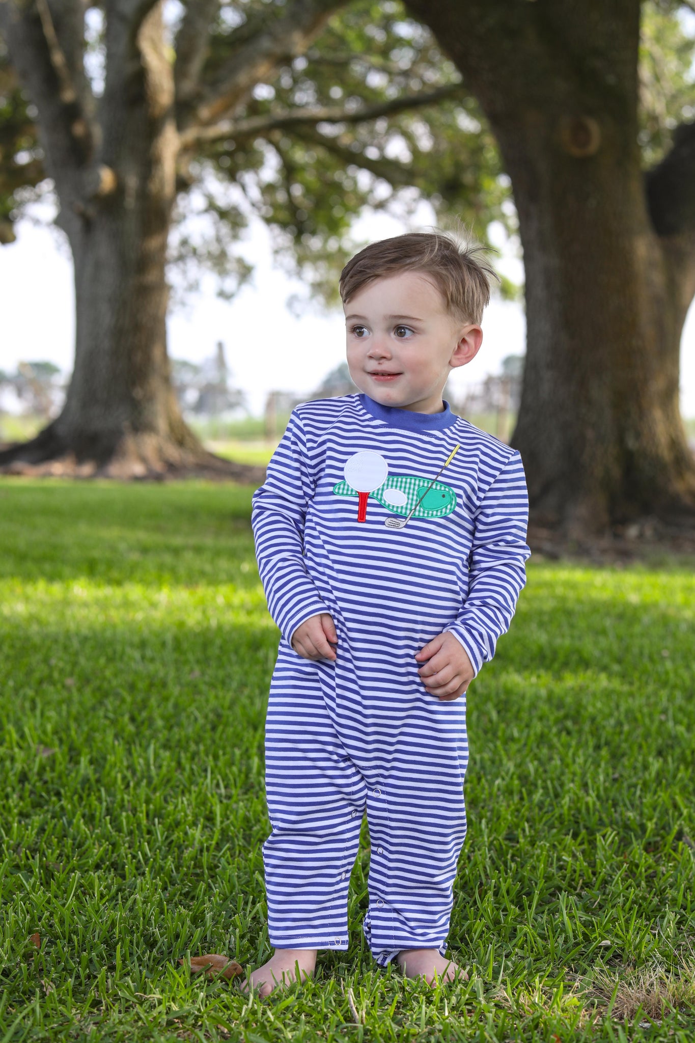 Trotter Street Kids Golf Applique Romper TSK-0759