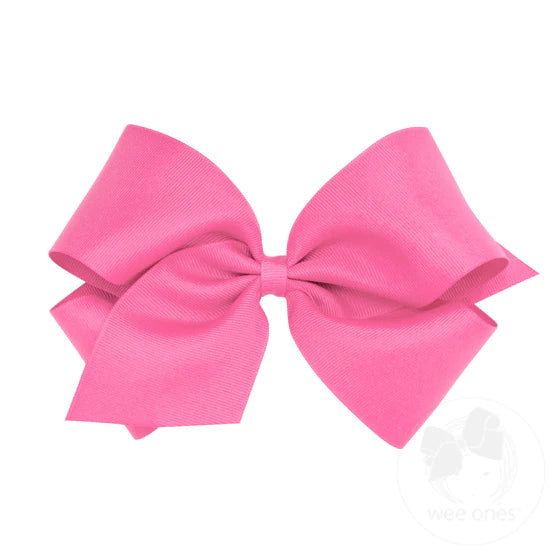 Wee Ones KB King Classic Grosgrain Girls Hair Bow (Plain Wrap) 6.25x5