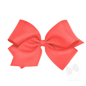 Wee Ones KB King Classic Grosgrain Girls Hair Bow (Plain Wrap) 6.25x5