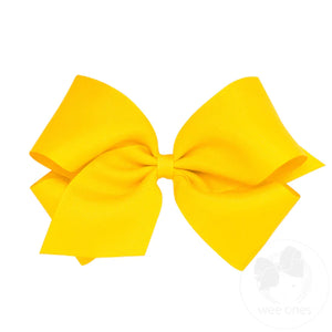 Wee Ones KB King Classic Grosgrain Girls Hair Bow (Plain Wrap) 6.25x5