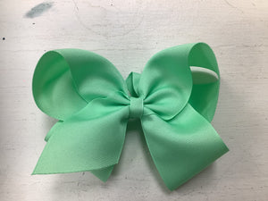Wee Ones KB King Classic Grosgrain Girls Hair Bow (Plain Wrap) 6.25x5