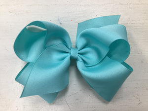 Wee Ones KB King Classic Grosgrain Girls Hair Bow (Plain Wrap) 6.25x5