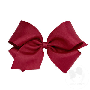 Wee Ones KB King Classic Grosgrain Girls Hair Bow (Plain Wrap) 6.25x5
