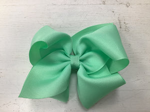 Wee Ones MKB Mini King Classic Grosgrain Girls Hair Bow (Plain Wrap)