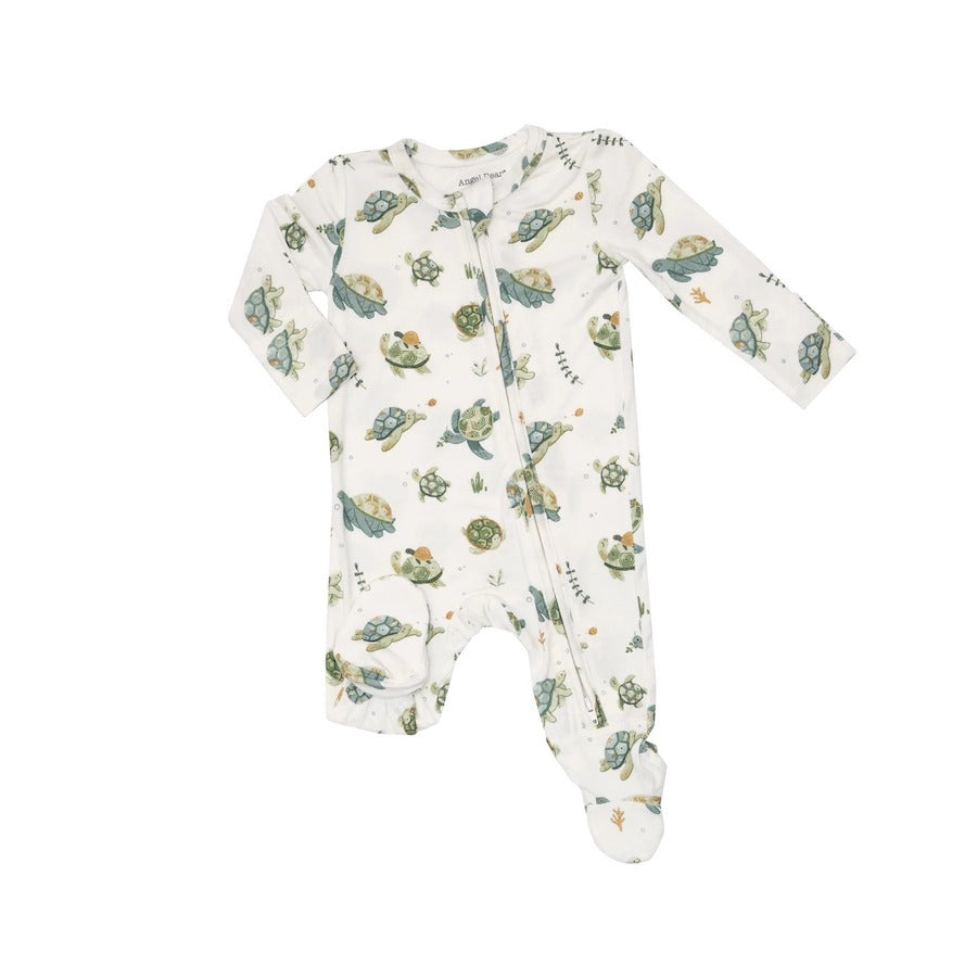 Angel Dear Sea Turtles Bamboo 2 way Zipper Footie (STHE)