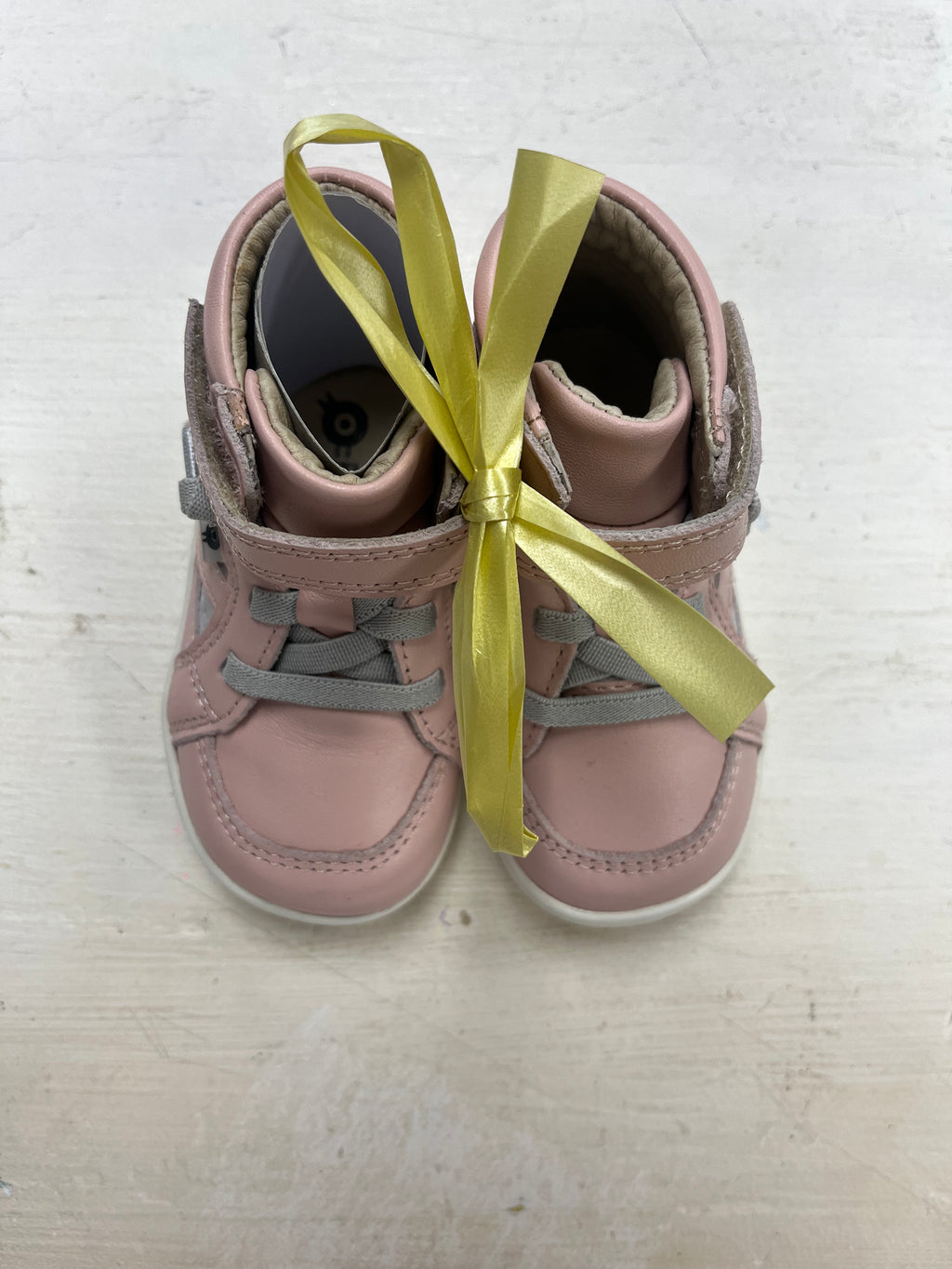 Old Soles Pink/ Light Gray High Top Sneaker with Velcro (STHE)