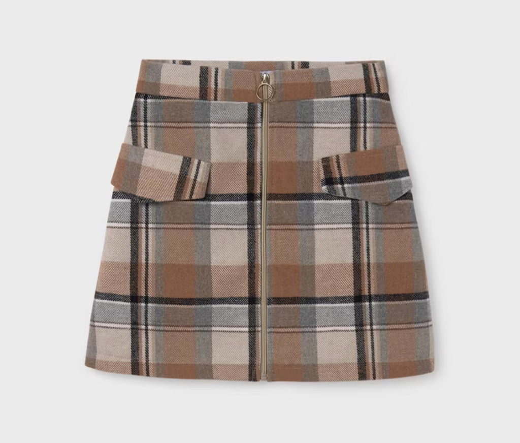 Mayoral 7973-59 Plaid Skirt for Girls (STHE)