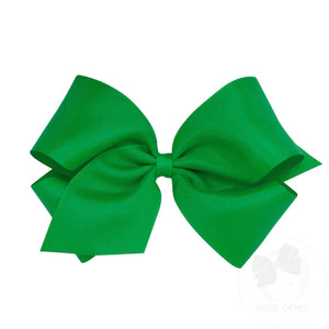 Wee Ones KB King Classic Grosgrain Girls Hair Bow (Plain Wrap) 6.25x5