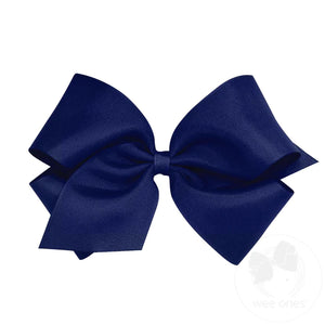Wee Ones KB King Classic Grosgrain Girls Hair Bow (Plain Wrap) 6.25x5