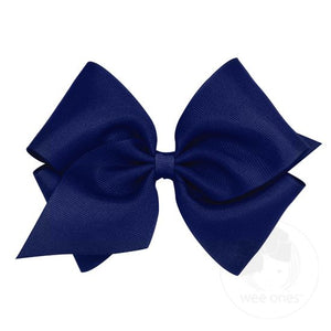 Wee Ones MKB Mini King Classic Grosgrain Girls Hair Bow (Plain Wrap)
