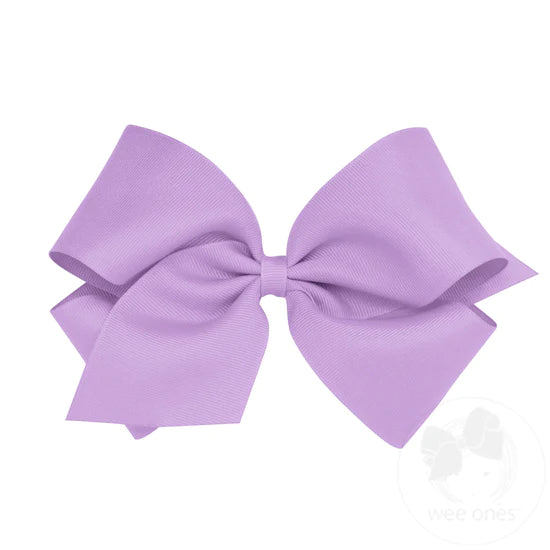 Wee Ones KB King Classic Grosgrain Girls Hair Bow (Plain Wrap) 6.25x5