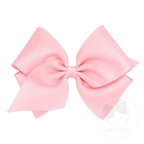 Wee Ones MKB Mini King Classic Grosgrain Girls Hair Bow (Plain Wrap)