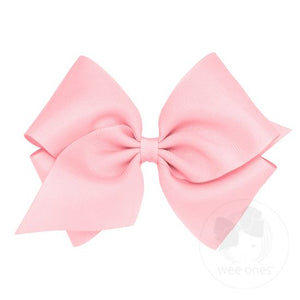 Wee Ones MKB Mini King Classic Grosgrain Girls Hair Bow (Plain Wrap)