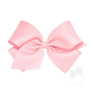 Wee Ones KB King Classic Grosgrain Girls Hair Bow (Plain Wrap) 6.25x5