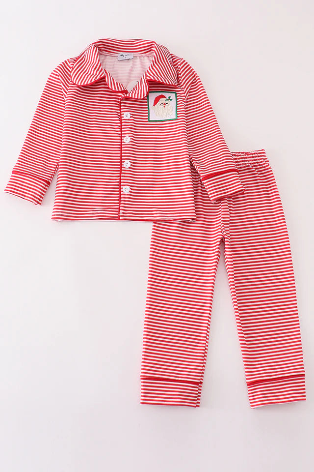 Abby&Evie Red Striped Christmas PJ MC405377 (STHE)