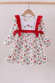 ABBY & EVIE RED SANTA EMBORDERY DRESS MC5055556