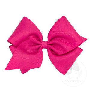 Wee Ones MKB Mini King Classic Grosgrain Girls Hair Bow (Plain Wrap)