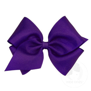 Wee Ones MKB Mini King Classic Grosgrain Girls Hair Bow (Plain Wrap)