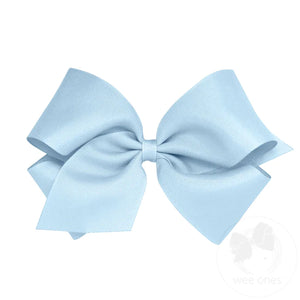 Wee Ones KB King Classic Grosgrain Girls Hair Bow (Plain Wrap) 6.25x5