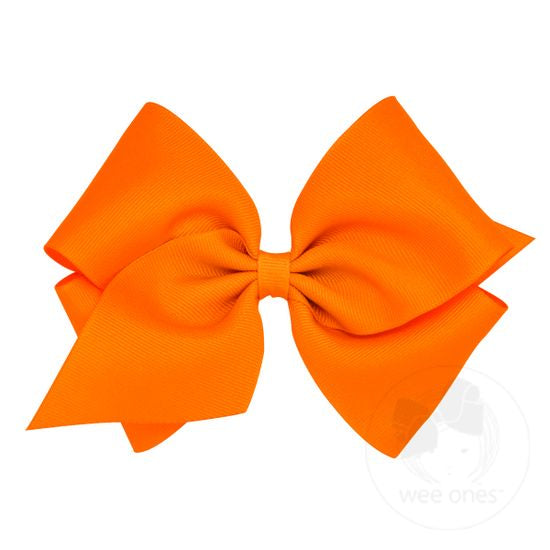 Wee Ones MKB Mini King Classic Grosgrain Girls Hair Bow (Plain Wrap)