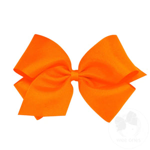 Wee Ones KB King Classic Grosgrain Girls Hair Bow (Plain Wrap) 6.25x5