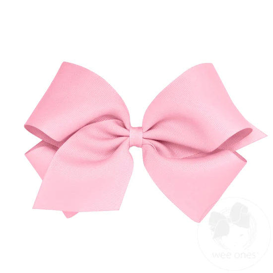 Wee Ones KB King Classic Grosgrain Girls Hair Bow (Plain Wrap) 6.25x5