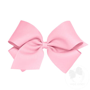 Wee Ones KB King Classic Grosgrain Girls Hair Bow (Plain Wrap) 6.25x5