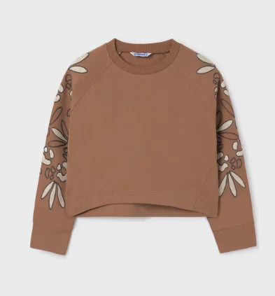 Mayoral 7471 Girl Sleeve Detail Sweatshirt (STHE)
